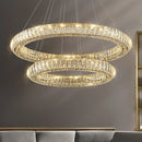 lustre en cristal transparent à led pour décoration intérieure moderne