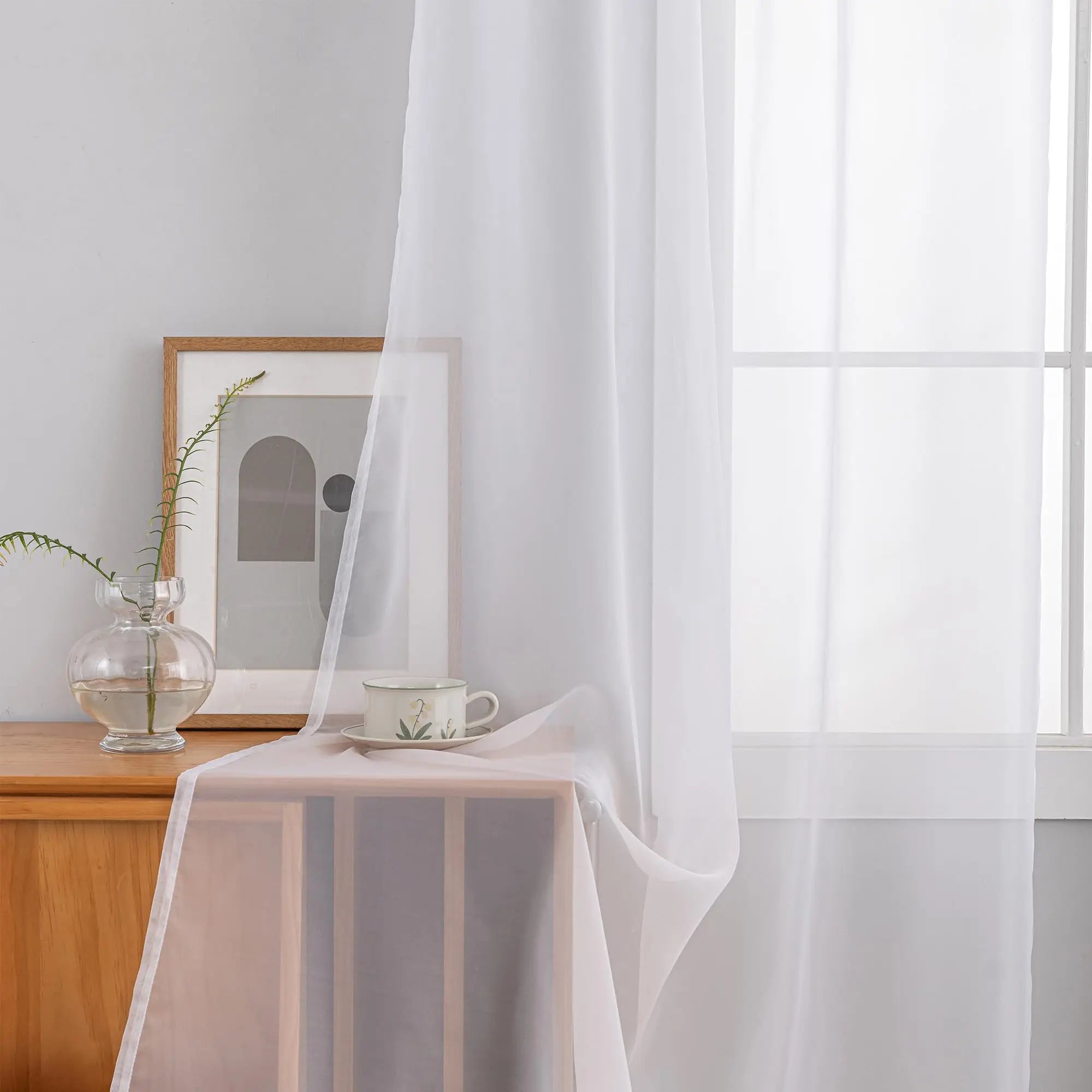 Voilage tulle extra long sur mesure hauts plafonds - vue 10 sur 10