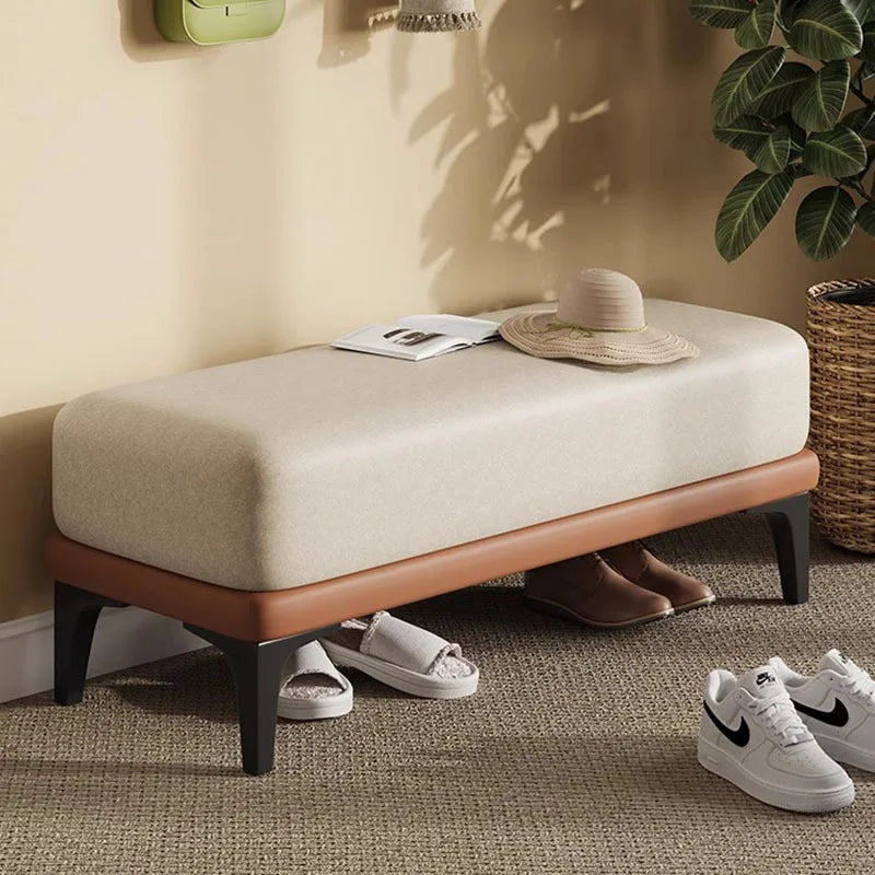 tabouret en velours moderne nordique pouf unique et peu encombrant - vue 1 sur 24