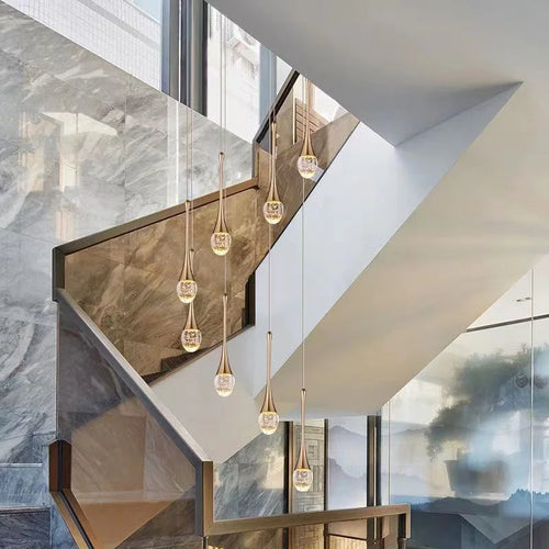 lustre de luxe à bulles de cristal pour décoration moderne - vue 3 sur 21