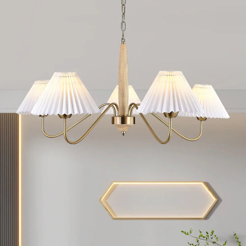 lustre élégant en bois pour cuisine et îlot luminaire suspension - vue 4 sur 8