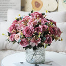 bouquet de pivoines roses en soie pour décoration intérieure