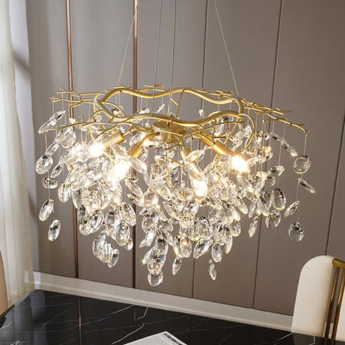 lustre en cristal de luxe pour un éclairage raffiné - vue 5 sur 9