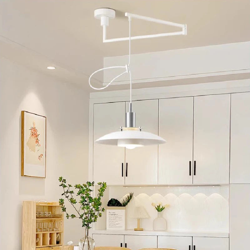 lustre minimaliste extensible rotatif avec bras pivotant pliable - vue 4 sur 13