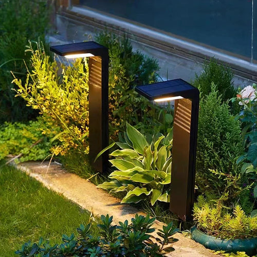 1/2 PIÈCES Lampes Solaires De Jardin Décoration Extérieure Voie Lumière LED Étanche Borne De Paysage Lumières Solaires De Pelouse pour Passerelle De Cour - vue 3 sur 6