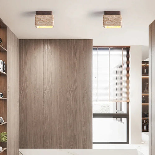 plafonnier rétro en pierre de grotte design silencieux et surprenant - vue 2 sur 7