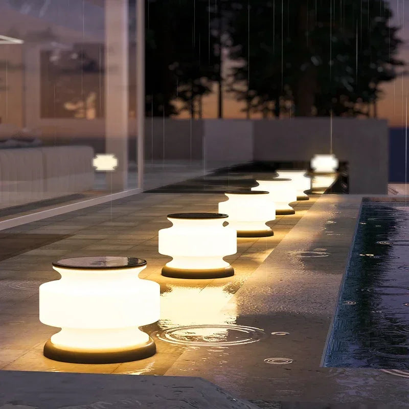 lampe solaire étanche pour éclairage extérieur moderne jardin et paysage - vue 2 sur 8
