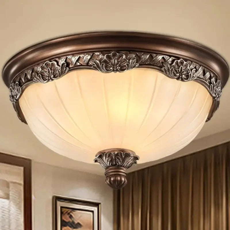 lampes de plafond led rondes design rétro en résine européenne - vue 4 sur 15