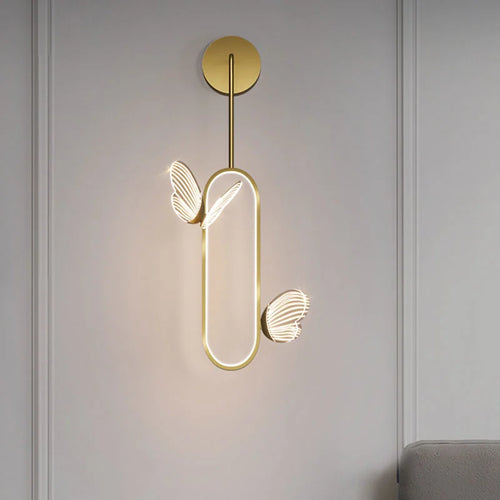 applique murale led papillon design nordique pour décoration intérieure - vue 2 sur 8