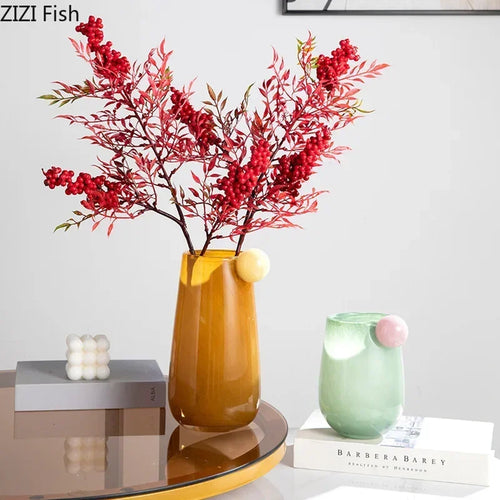 vase en verre bonbon pour décoration florale esthétique - vue 6 sur 10