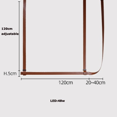 Lustre moderne LED minimaliste en cuir Crosby - vue 6 sur 6