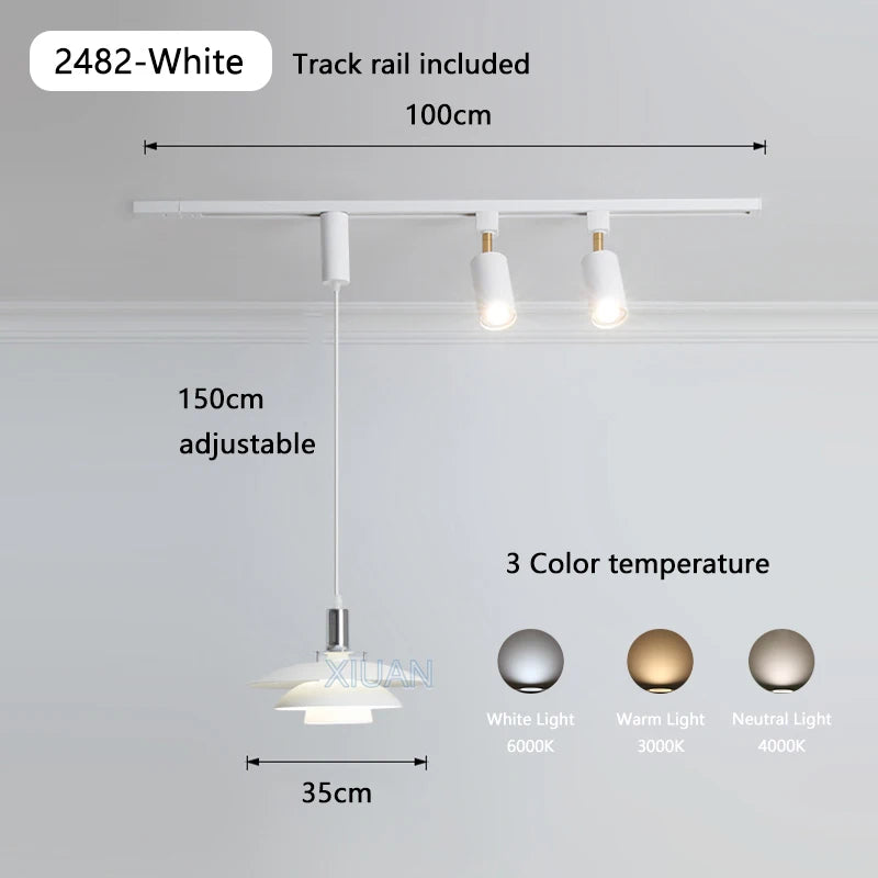 suspension led en bois pour table à manger nordique - vue 14 sur 18