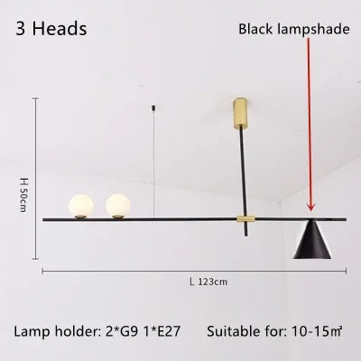 suspension moderne en verre pour décoration intérieure élégante - vue 11 sur 11
