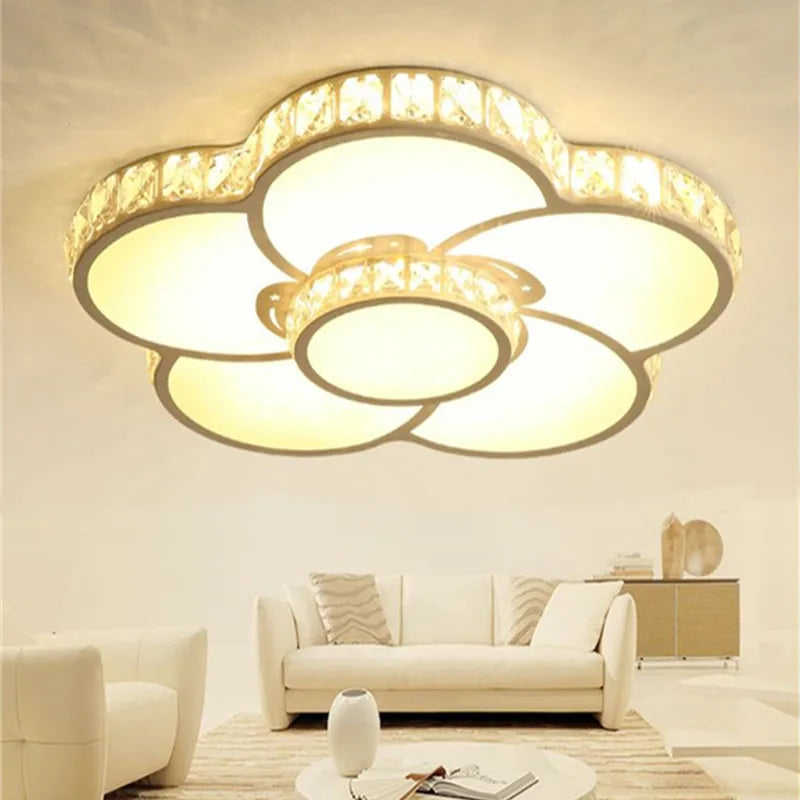plafonnier led design moderne simple éclairage décoratif fleur chaude romantique - vue 5 sur 9