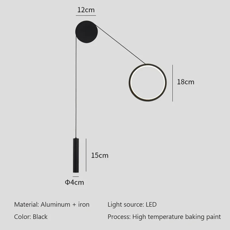 applique murale led moderne et simple pour intérieur - vue 4 sur 8