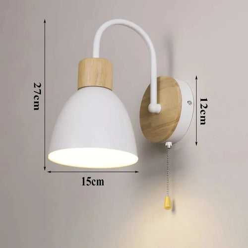 applique murale nordique moderne macaron avec interrupteur led - vue 2 sur 18