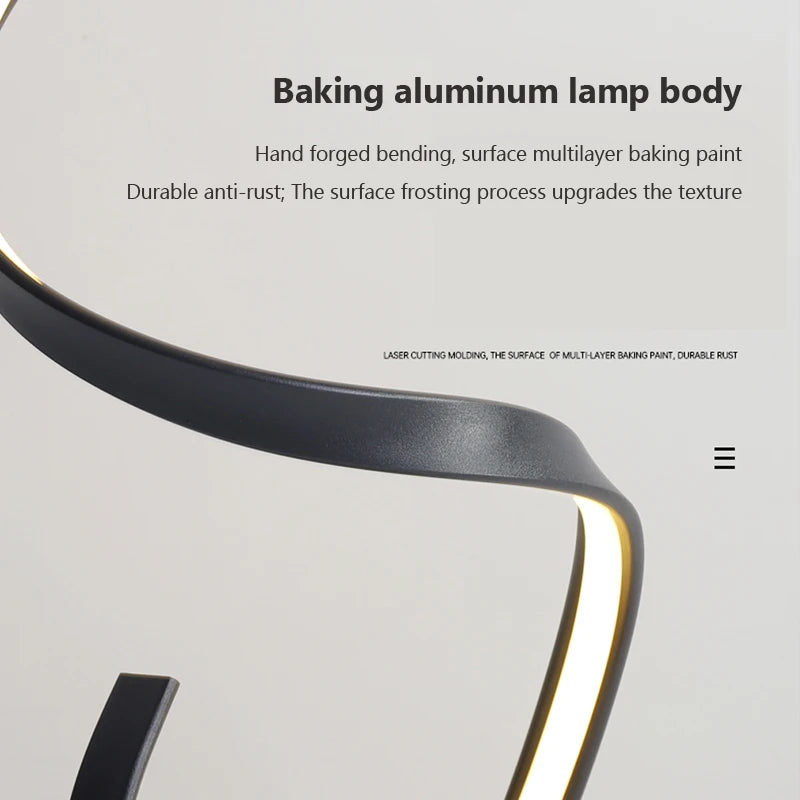 Lampadaire à bande LED moderne - vue 6 sur 8