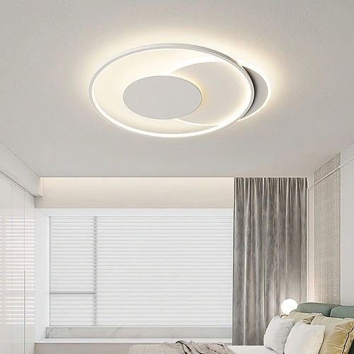 plafonnier led minimaliste géométrique rectangulaire et rond - vue 5 sur 14