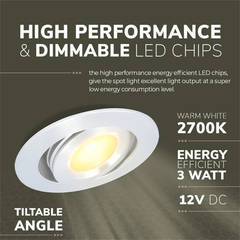 spot led encastrable inclinable réglable en hauteur pour intérieur - vue 5 sur 6
