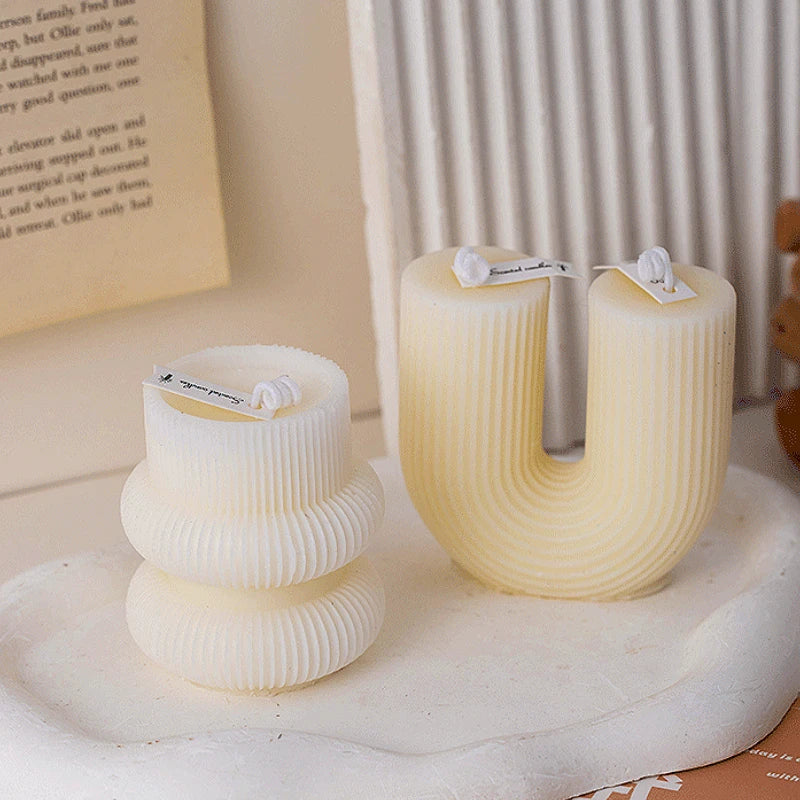 bougies parfumées en forme de u lot de cadeaux pour invités décoratives - vue 5 sur 10