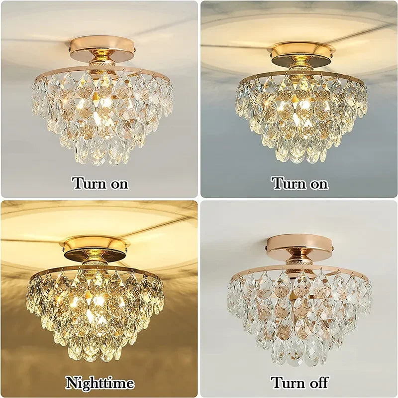 plafonnier moderne en cristal pour intérieur élégant et raffiné - vue 6 sur 9