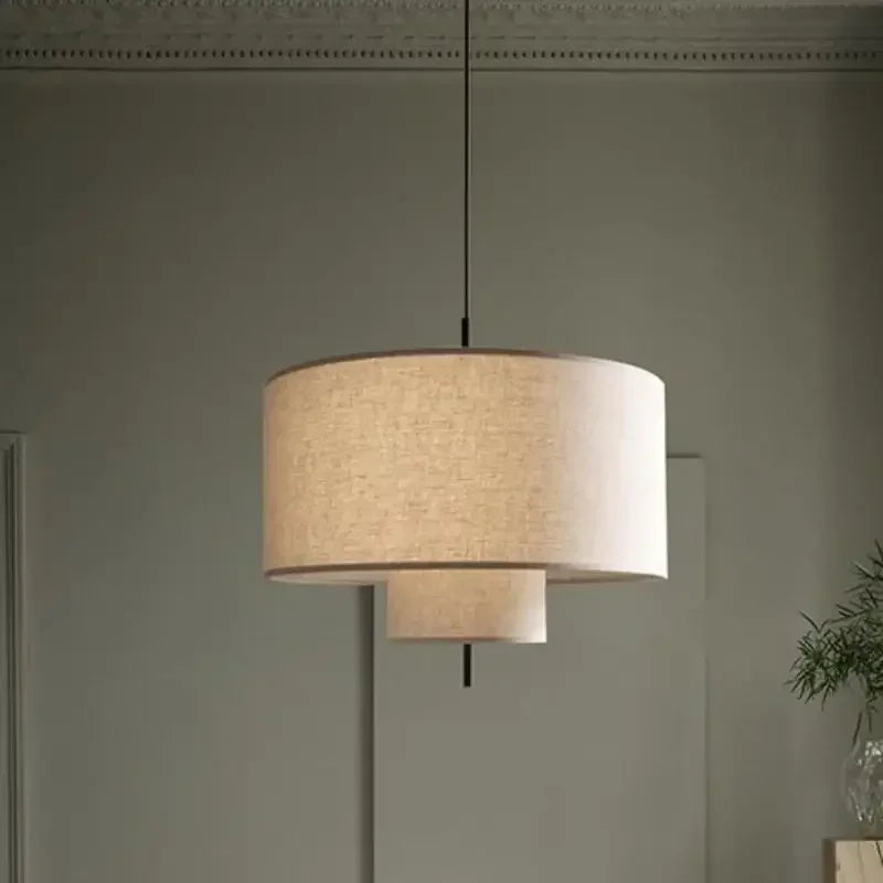 Japonais Wabi Sabi tissu Art suspension lumières Lustre Chandeliert salon chambre Restaurant B &amp; B décoration de la maison lampes suspendues - vue 4 sur 9