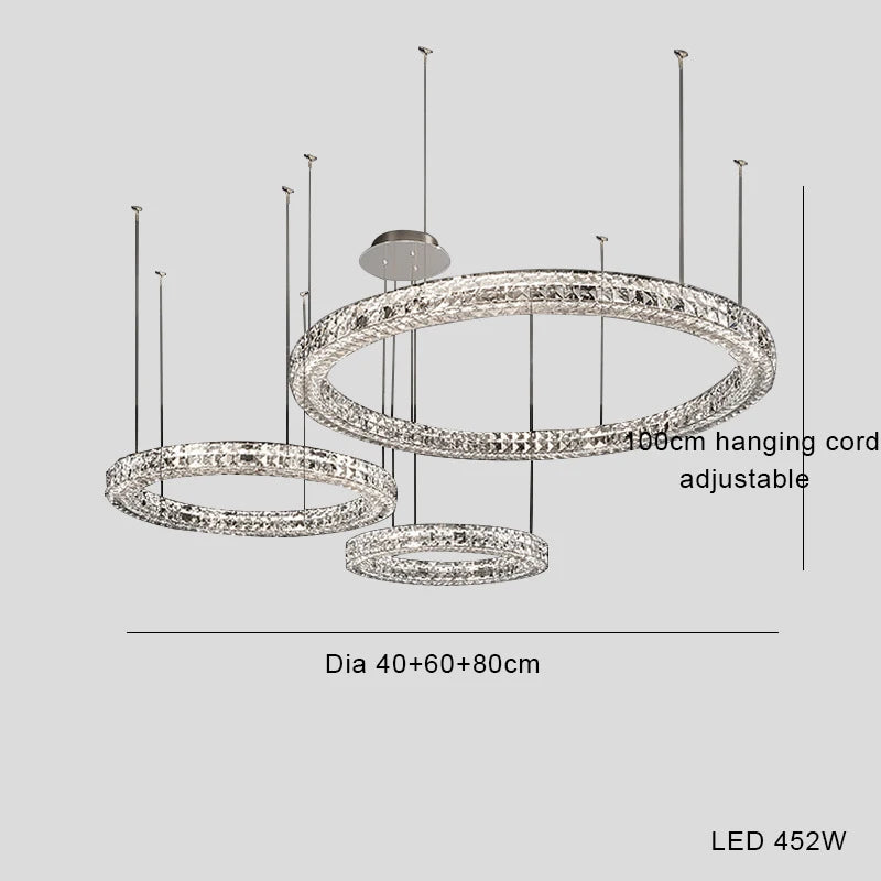 lustre en cristal design simple décoratif de luxe nouvelle collection