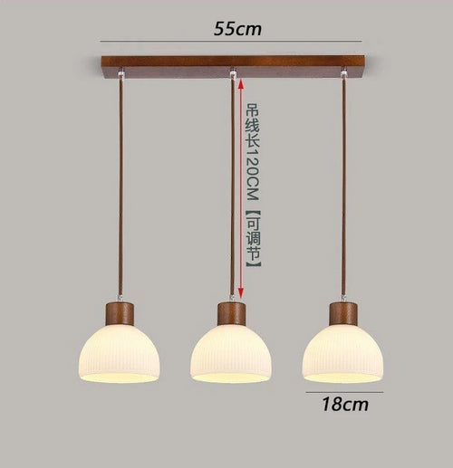 suspension japonaise trois têtes pour restaurant et bar - vue 10 sur 10