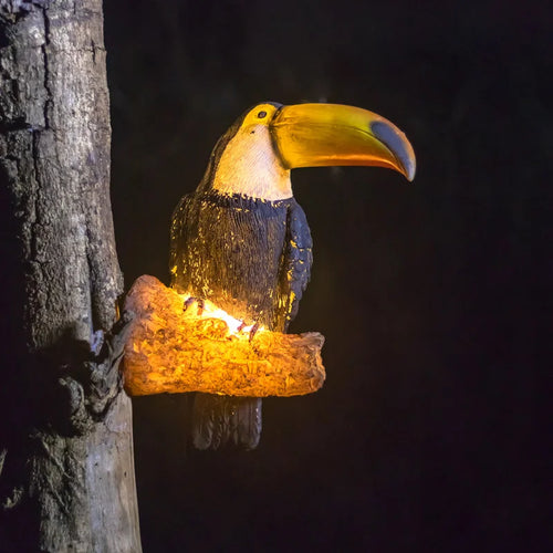 applique murale décorative toucan pour jardin et allée - vue 2 sur 6