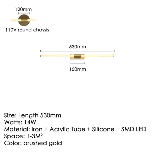 lampe de miroir à led moderne pour un éclairage élégant - vue 11 sur 11