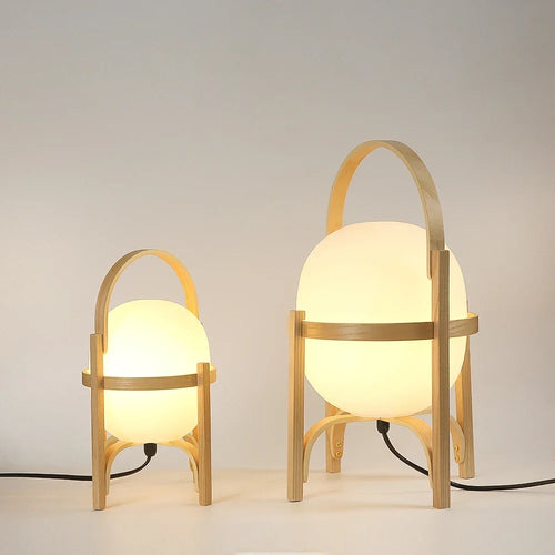 lampe de table moderne en bois simple led pour lecture - vue 4 sur 8