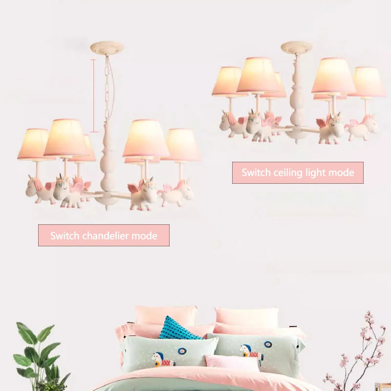 lustre enfant LED rotatif style nordique romantique et chaleureux - vue 6 sur 24