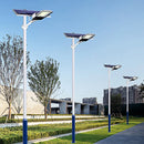 lampadaire solaire segmenté pour éclairage de jardin et vidéosurveillance