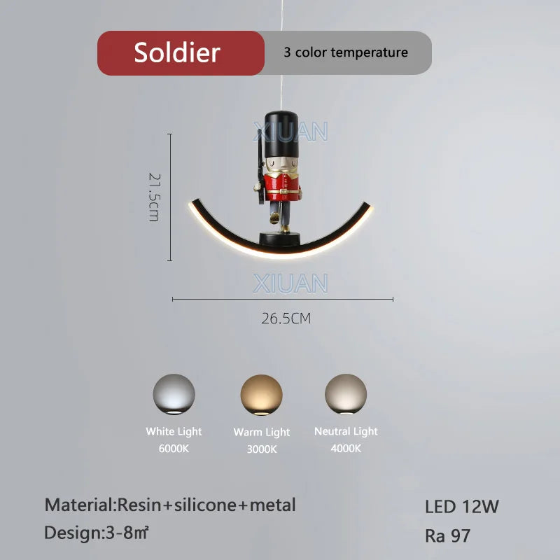 lampe suspendue déco licorne - vue 13 sur 14
