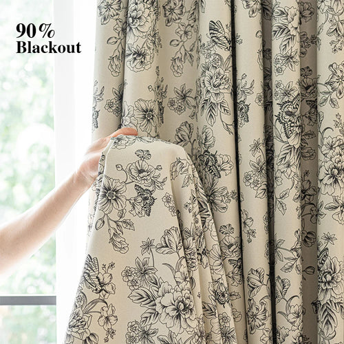 Rideau occultant à motifs imprimés pour salon chambre - vue 2 sur 7