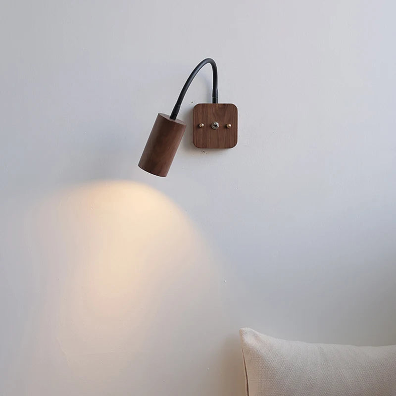applique murale en bois de noyer rotative pour décoration intérieure - vue 4 sur 6