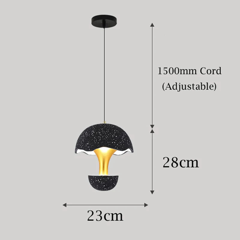 suspension créative champignon en ciment pour restaurant café bar - vue 5 sur 9