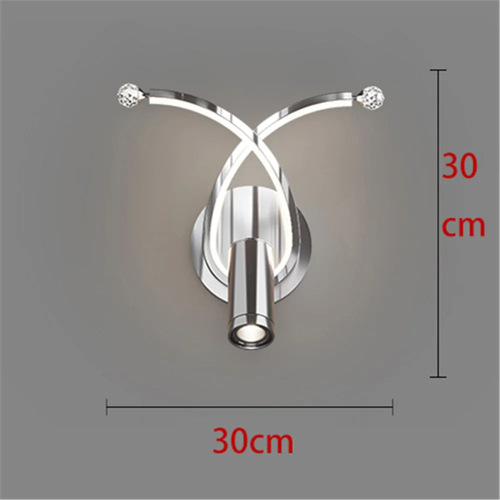 applique murale à led moderne en chrome pour intérieur design - vue 7 sur 16