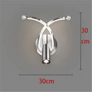 applique murale à led moderne en chrome pour intérieur design