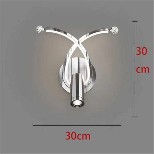 applique murale à led moderne en chrome pour intérieur design - vue 8 sur 16