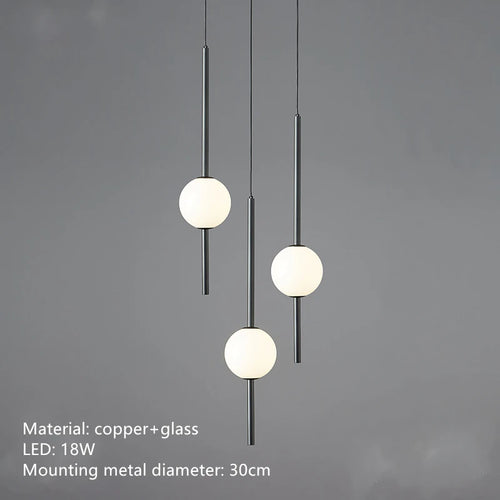 suspension LED en laiton design moderne avec cordon réglable - vue 14 sur 17