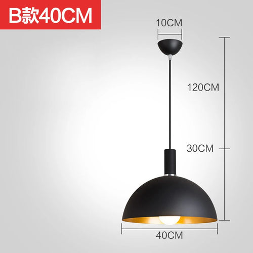 lustre industriel rétro led en fer nordique suspension éclairage - vue 23 sur 23