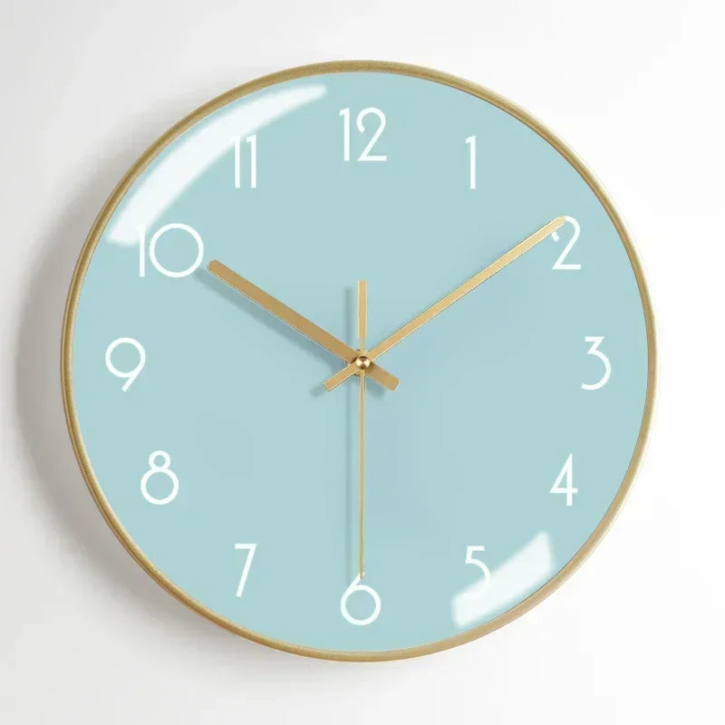 horloge murale moderne en métal esthétique et silencieuse - vue 11 sur 17