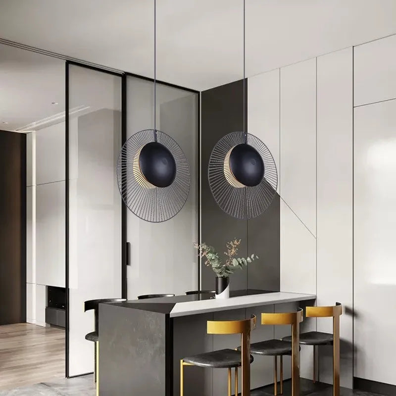 suspension en métal noir style moderne pour intérieur - vue 2 sur 6