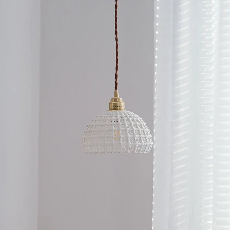 suspension loft vintage en céramique nordique led - vue 5 sur 6