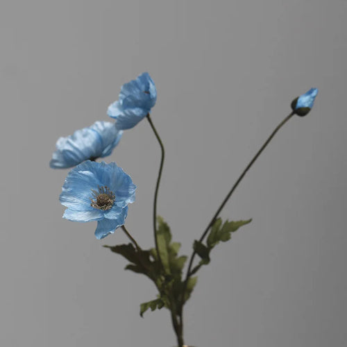 fleur artificielle coquelicot pour décoration de fête et jardin - vue 8 sur 18