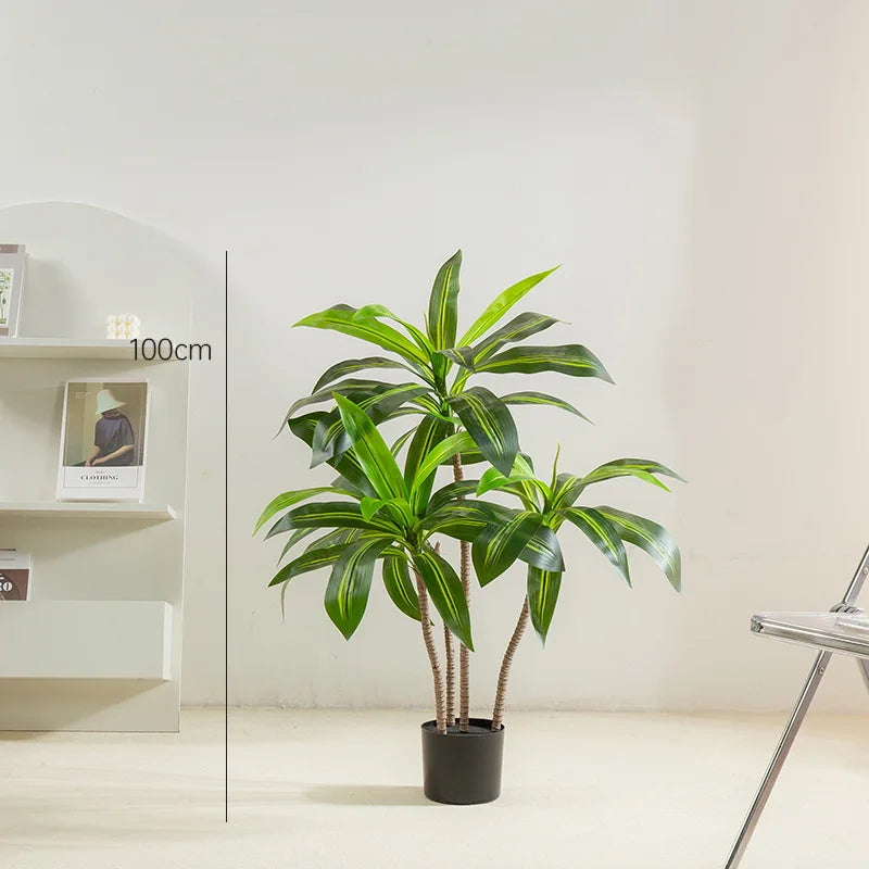 arbre artificiel en pot décoration intérieure verte bois brésilien - vue 8 sur 9