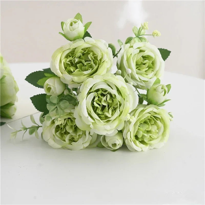bouquet de pivoines artificielles pour décoration florale intérieure - vue 15 sur 17