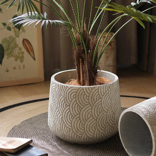 moule en silicone pour pot de fleurs nordique rond - vue 2 sur 8