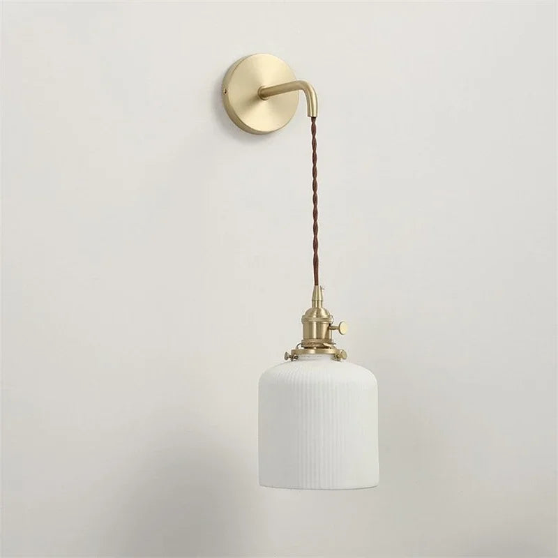 applique murale led nordique moderne en céramique vintage - vue 8 sur 15